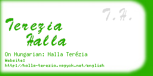 terezia halla business card